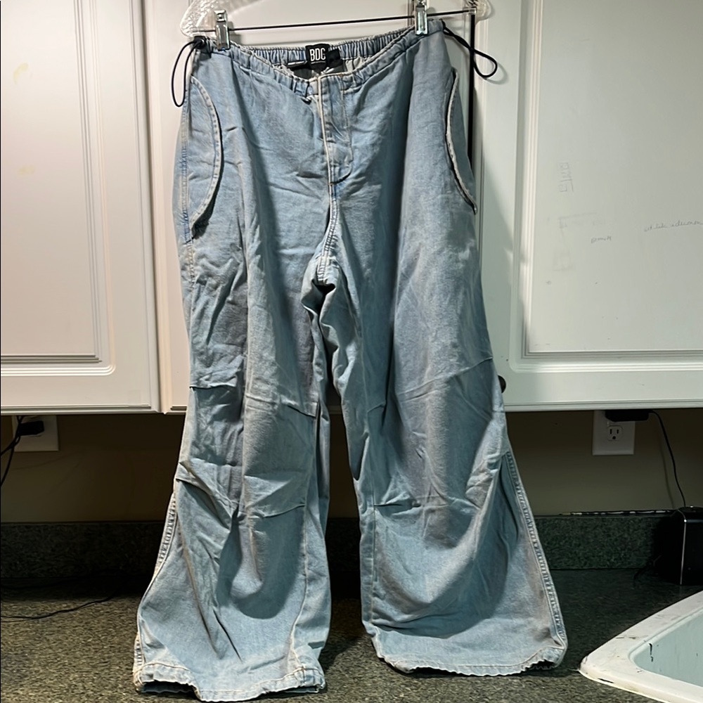 BDG Light Blue Baggy Cargo Jeans